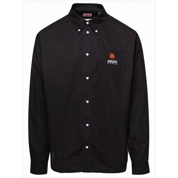 Kenzo Long-Sleeve Button-Up Shirt With Floral Embroidery - NWT